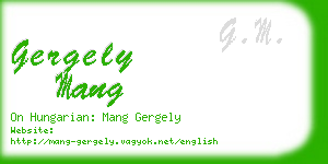 gergely mang business card